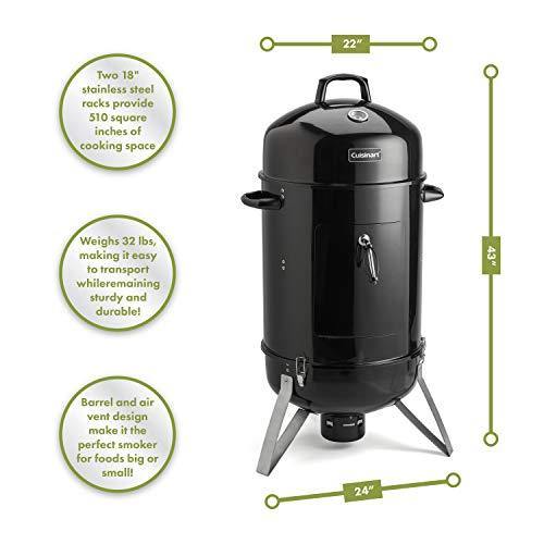 Cuisinart COS-118 Vertical 18" Charcoal Smoker - JOY2ESpree