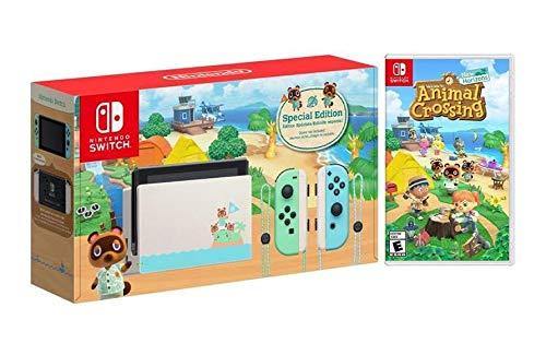 Powever 2019 Switch Animal Crossing: New Horizons Edition Bundle with Animal Crossing Game Including Powever Screen protector - JOY2ESpree