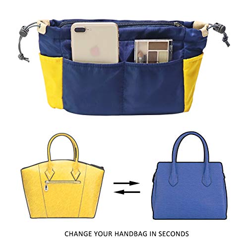 MISIXILE Nylon Handbag Organizer Insert,Travel Cosmetic Bag Organizer for Women