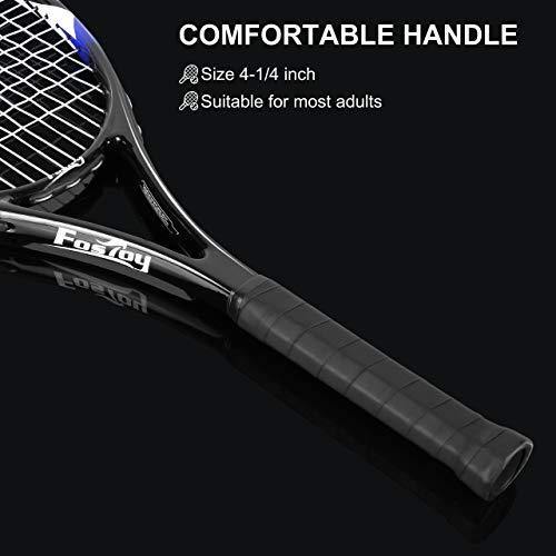 Fostoy Adult Recreational Tennis Racket, 27 inch Tennis Racquet with Carry Bag, Professional Tennis Racket, Good Control Grip, Vibration Dampe - JOY2ESpree