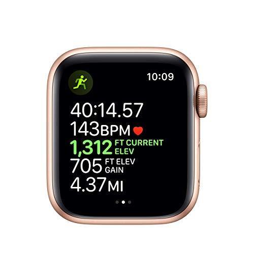 Apple Watch Series 5 (GPS + Cellular, 40MM) - Gold Aluminum Case with Pink Sand Sport Band (Renewed) - JOY2ESpree