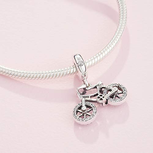 Pandora Jewelry Bicycle Dangle Cubic Zirconia Charm in Sterling Silver - JOY2ESpree