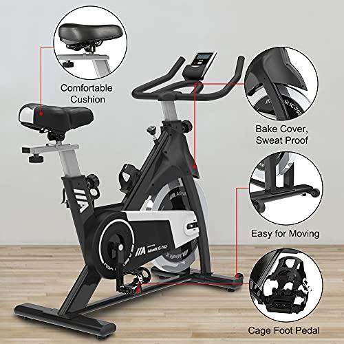Ativafit Exercise Bike Stationary Indoor Cycling Bike 35 lbs Flywheel Belt Drive Workout Bicycle Training LCD Monitor - JOY2ESpree