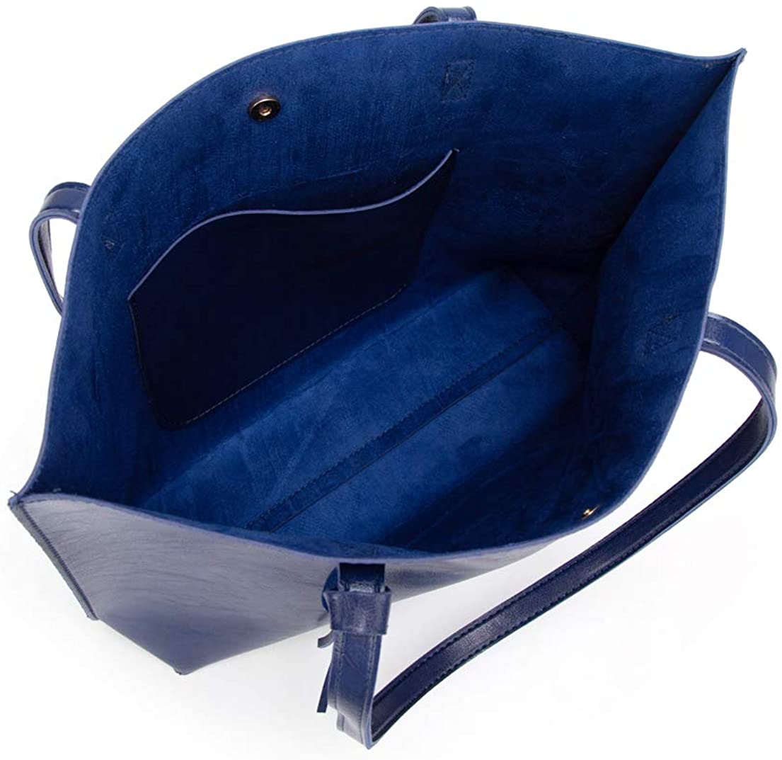 Women's Soft Faux Leather Tote Shoulder Bag from Dreubea, Big Capacity Tassel Handbag
