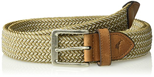 Tommy Bahama Men's Two-Tone Stretch Braided Web Belt