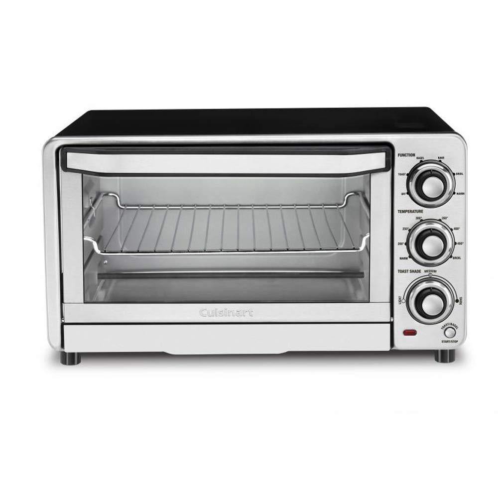 Cuisinart TOB-40FR Custom Classic Toaster Oven Broiler, Silver (Renewed) - JOY2ESpree