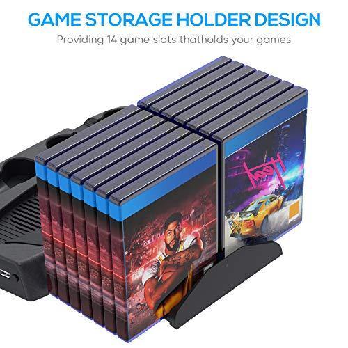 Vertical Stand for Playstation 5 with Cooling Fan Charging Station - JOY2ESpree