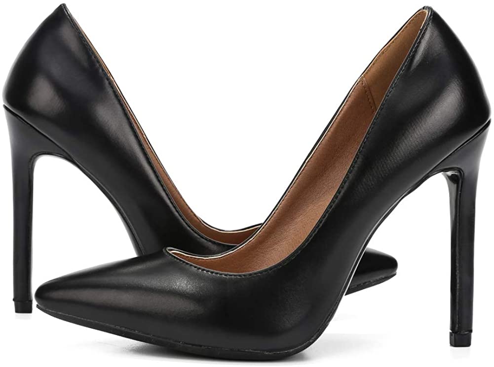 LIURUIJIA Womens Stiletto Pumps Pointed Toe High Heel Slip On Wedding Party Office Shoes 666