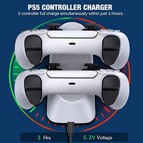 BEBONCOOL PS5 Controller Charger, PS5 Charging Station Dock w/LED Indicator - JOY2ESpree