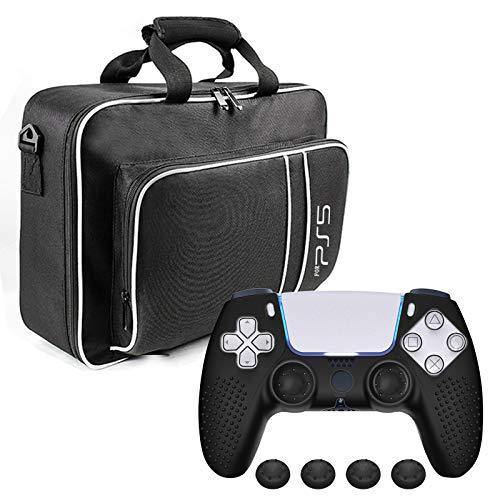 PS5 Carrying Case with PS5 Controller Cover and 4 PCS Joystick Cap - JOY2ESpree