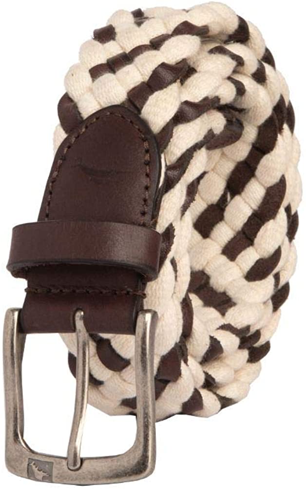 Tommy Bahama Men's Two-Tone Stretch Braided Web Belt