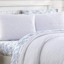 
                        
                          Load image into Gallery viewer, Tommy Bahama | Waffle Collection | Comforter Set Cotton Bedding in a Reversible Waffle Weave Texture, King, White,USHSA51166596,3
                        
                      