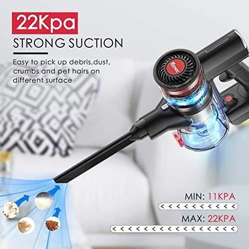 Cordless Vacuum Cleaner, 5-in-1 Lightweight Stick/Handheld Vacuum Rechargeable, Powerful Suction for Hard Floor - JOY2ESpree
