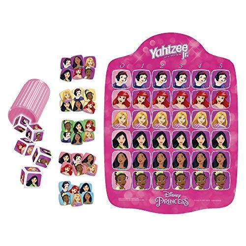 Hasbro Gaming Yahtzee Jr.: Disney Princess Edition Board Game for Kids Ages 4 and Up - JOY2ESpree