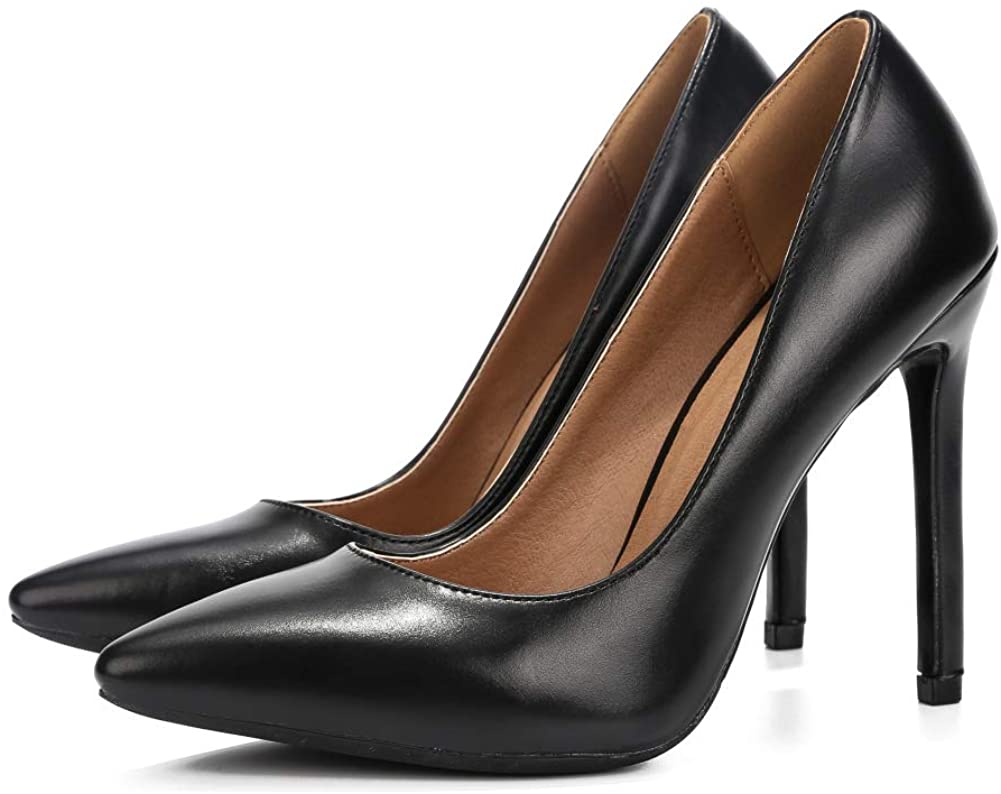 LIURUIJIA Womens Stiletto Pumps Pointed Toe High Heel Slip On Wedding Party Office Shoes 666