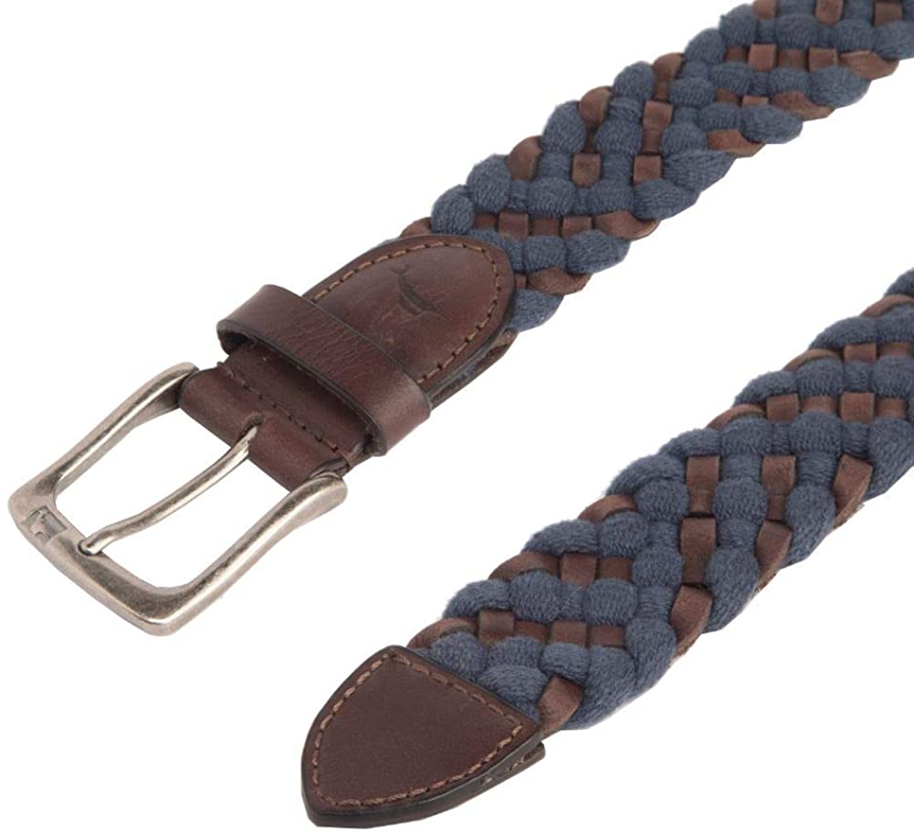 Tommy Bahama Men's Two-Tone Stretch Braided Web Belt