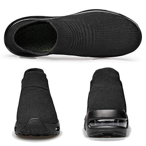 PDBQ Women's Walking Shoes Sock Sneakers Mesh Slip On Air Cushion Nurse Shoes Platform Loafers Breathable Lightweight Comfortable Socks Shoes