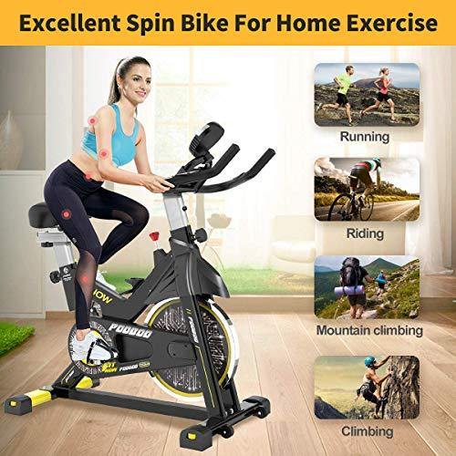 pooboo Indoor Cycling Bike, Belt Drive Indoor Exercise Bike,Stationary Bike LCD Display for Home Cardio Workout Bike Training - JOY2ESpree