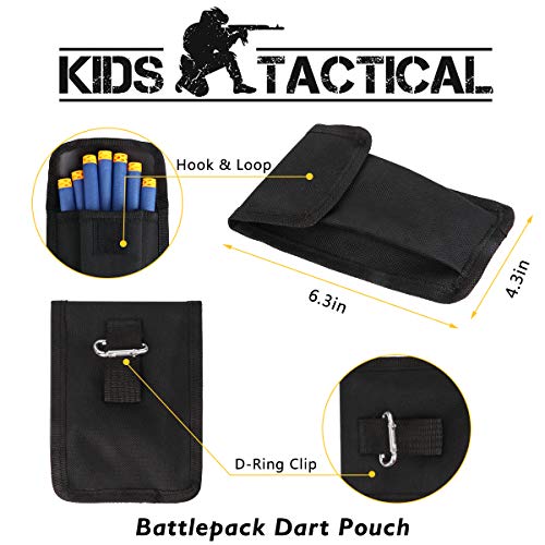 Meland Kids Tactical Vest Kit for Nerf Guns N-Strike Elite Series With Detachable Tactical Face Mask for Nerf Rival, Refill Darts, Dart Pouch, Reload Clips and Wrist Band for Boys Gifts Age 6 7 8 9 10