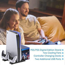 
                        
                          Load image into Gallery viewer, Cooling Fan Stand for PS5 Controller and PS5 Console Disc Version/Digital Edition - JOY2ESpree
                        
                      