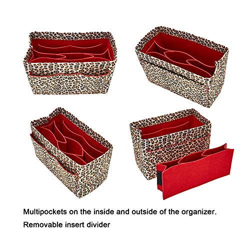 Purse Bag Organizer Insert with Lots of Different Size Spaces Divider Shaper for Speedy Shoulder Hobo Bag Keep Stuff Organized