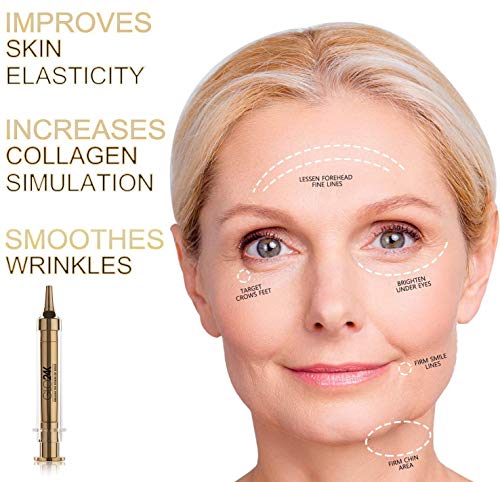 GLO24K Instant Facelift Cream with 24k Gold, Hyaluronic Acid, Peptides, and Vitamins, A,C,E. A powerful non-invasive alternative to injections.