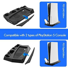 
                        
                          Load image into Gallery viewer, D DACCKIT Vertical Stand with Cooling Station for Playstation 5 Console, DualSense Controller Charging Station for PS5 Digital Edition / UHD - JOY2ESpree
                        
                      