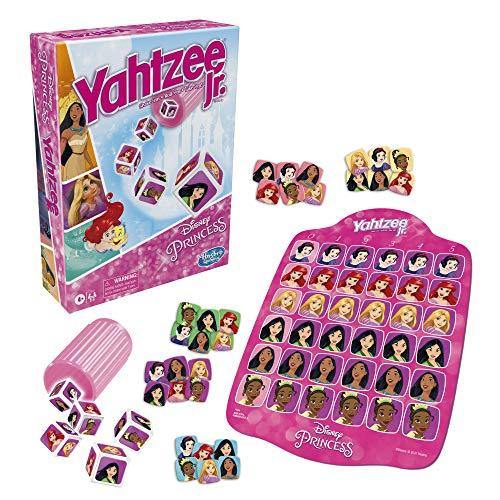Hasbro Gaming Yahtzee Jr.: Disney Princess Edition Board Game for Kids Ages 4 and Up - JOY2ESpree