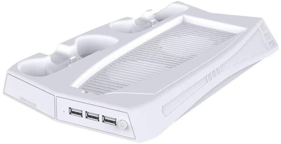 Vertical Stand for Playstation 5 with Cooling Fan Charging Station for PS5 Digital/CD-ROM Edition Console - JOY2ESpree