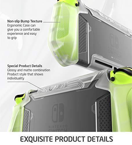 Mumba Dockable Case Compatible for Nintendo Switch, [Blade Series] TPU Grip Protective Cover Case with Ergonomic Design and Comfort Grip (Clear) - JOY2ESpree