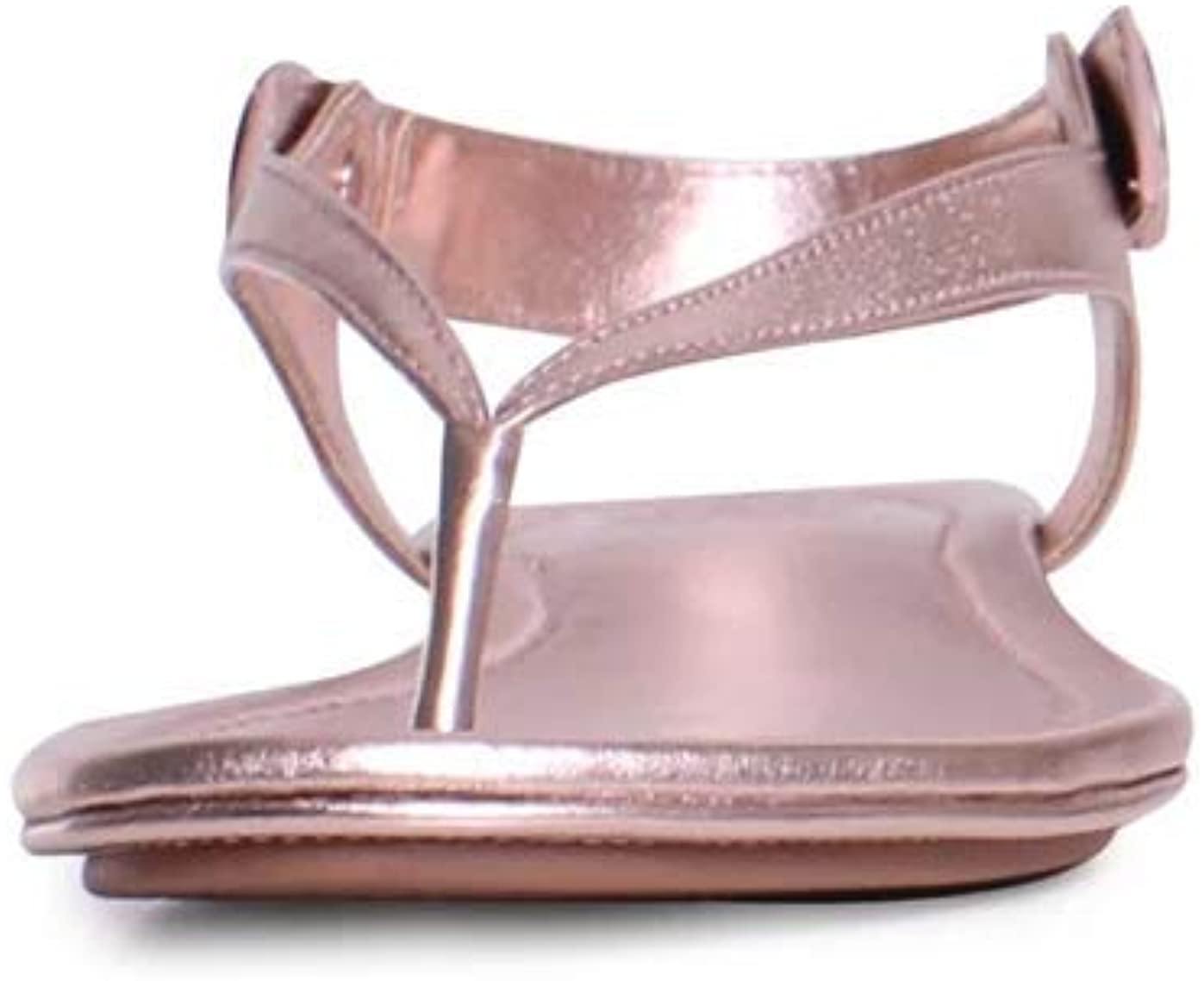 Tory Burch Womens Minnie Leather Travel Flat Sandals - JOY2ESpree