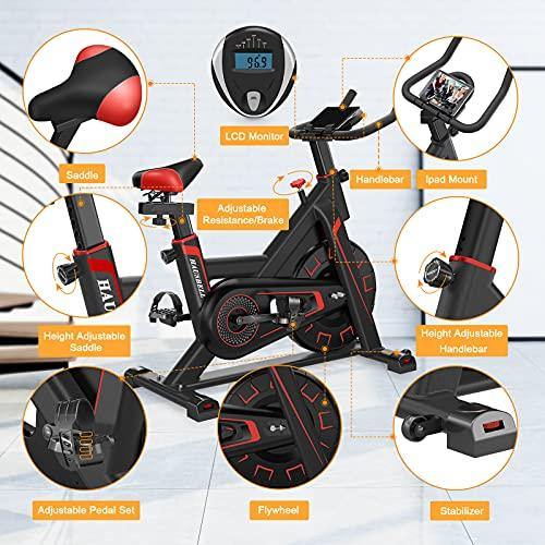Exercise Bike Stationary Indoor Cycling Bike-HAUSBELL Sturdy Super Quiet Spin Bike . - JOY2ESpree