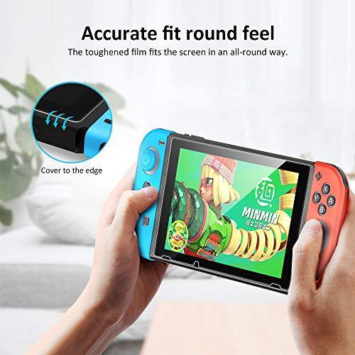 [2PACK] Screen Protector Tempered Glass for Nintendo Switch,Premium HD Clear, 9H with 0.33mm 2.5D - JOY2ESpree