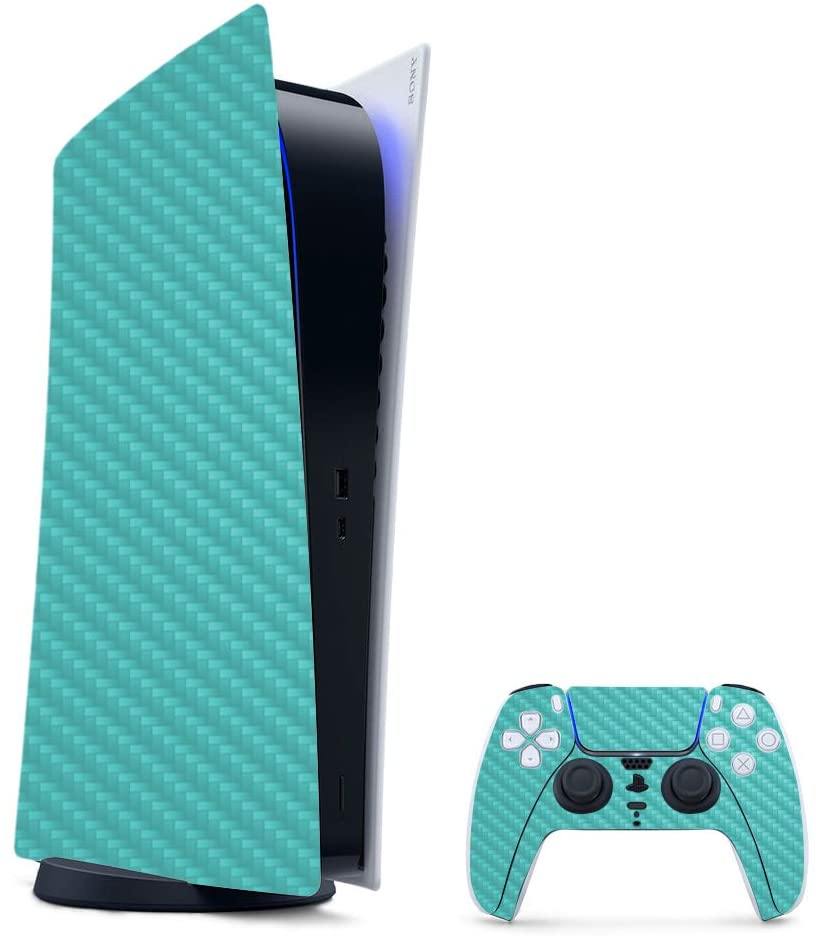 MightySkins Carbon Fiber Skin Compatible with PS5 / Playstation 5 Digital Edition Bundle - JOY2ESpree