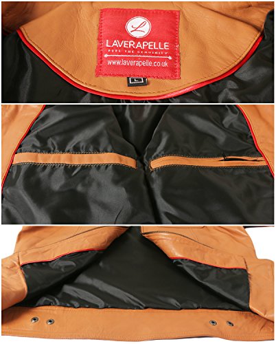 Laverapelle Men's Genuine Lambskin Leather Jacket (Cognic Tan, Custom, polyester Lining) - 1501200