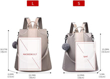 
                        
                          Load image into Gallery viewer, Women Backpack Purse Waterproof Nylon Anti-theft Rucksack Lightweight Shoulder Bag
                        
                      
