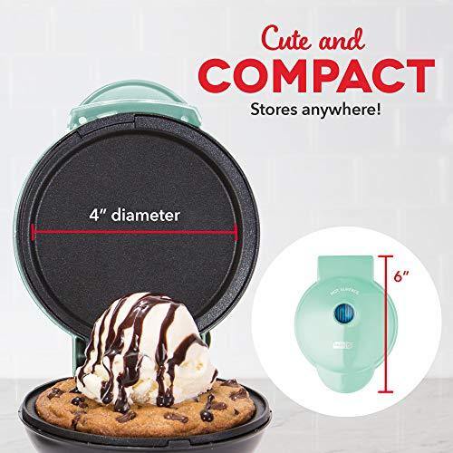 Dash DMS001AQ Mini Maker Electric Round Griddle for Individual Pancakes, Cookies - JOY2ESpree
