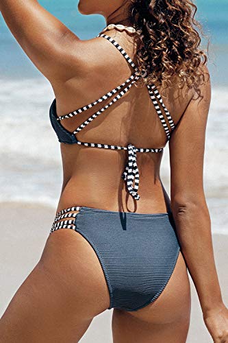 CUPSHE Women’s Bikini Swimsuit Leaf Print Two Piece Bathing Suit