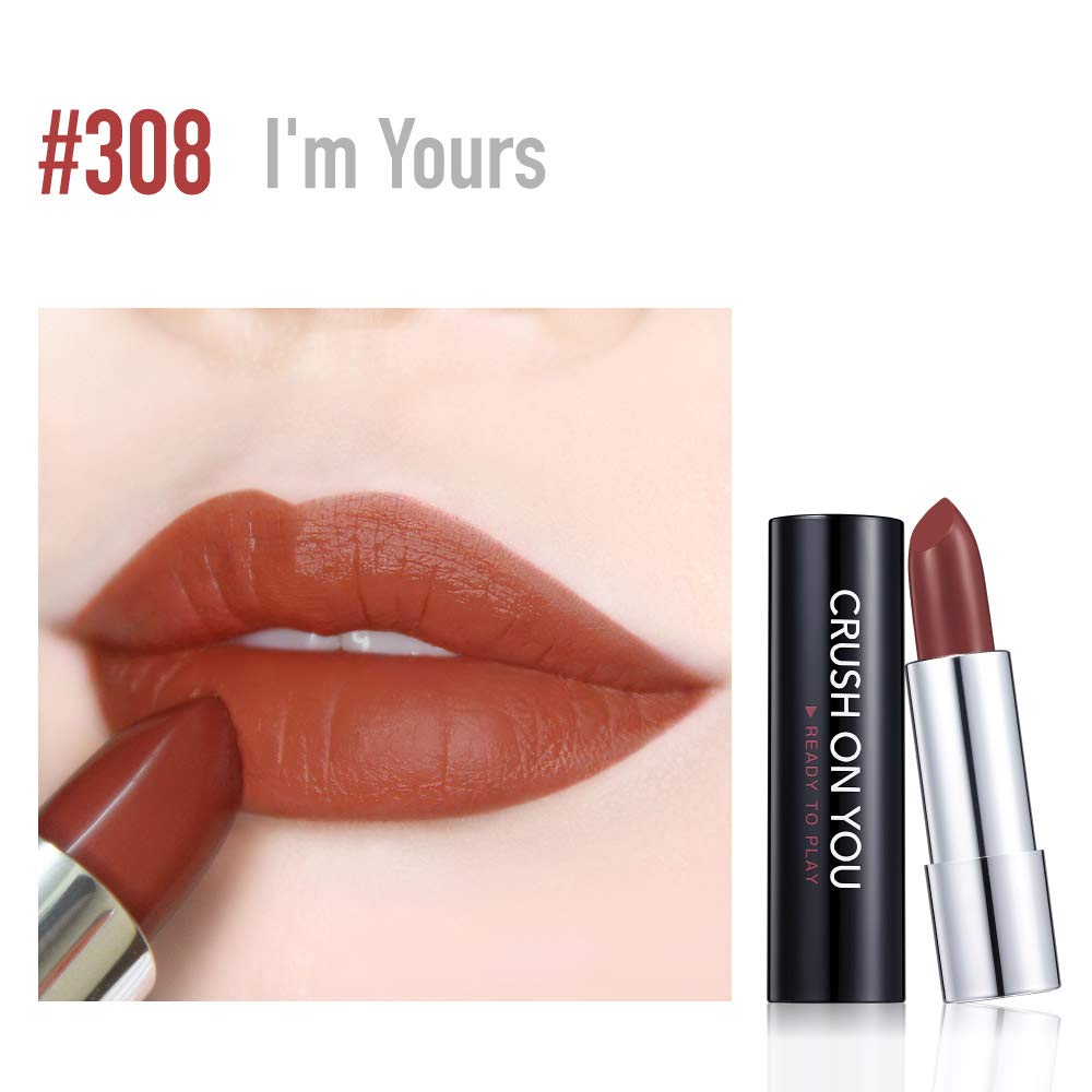 Semi Matte Vegan Lipstick with Creamy Satin Finish, Burnt Sienna
