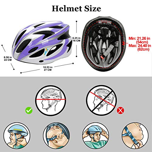 AGH Adult Adjustable Helmet,CPSC Certified for Mountain Road Bicycle Helmet with Detachable Visor for Men Women