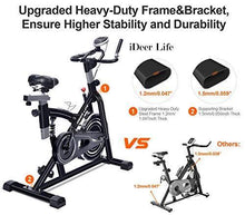 
                        
                          Load image into Gallery viewer, IDEER LIFE Indoor Cycling Bike Stationary Exercise Bike for Home Cardio Workout Smooth Drive - JOY2ESpree
                        
                      