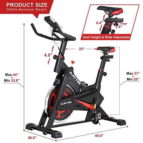 ER KANG Exercise Bike, Indoor Cycling Bike, Digital LCD Monitor Upgraded Version - JOY2ESpree