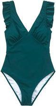 
                        
                          गैलरी व्यूवर में इमेज लोड करें, CUPSHE Women's One Piece Swimsuit V Neck Ruched Ruffle Shoulder Swimwear Bathing Suits
                        
                      
