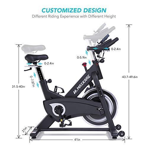 MaxKare Magnetic Exercise Bikes Stationary Belt Drive Indoor Cycling Bike with High Weight Capacity Adjustable Magnetic Resistance w/LCD Monitor - JOY2ESpree