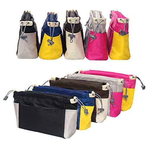 MISIXILE Nylon Handbag Organizer Insert,Travel Cosmetic Bag Organizer for Women