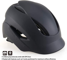 
                        
                          गैलरी व्यूवर में इमेज लोड करें, BASE CAMP Adult Bike Helmet with Rear Light for Urban Commuter Adjustable M Size
                        
                      