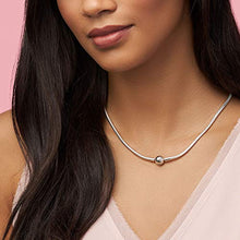 
                        
                          Load image into Gallery viewer, Pandora Jewelry Moments Snake Chain Charm Sterling Silver Necklace - JOY2ESpree
                        
                      