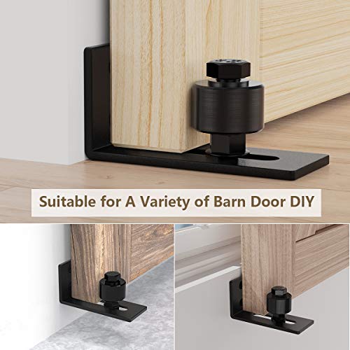 Homlux Heavy Duty Sliding Barn Door Floor Guide,Adjustable Roller,Wall Mount System,Flush Bottom Design,Floor and Door Panel Non-Damage(Floor Guide-3)