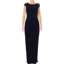 
                        
                          Load image into Gallery viewer, Ralph Lauren Womens Navy Slitted Cap Sleeve Jewel Neck
                        
                      