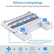 
                        
                          Load image into Gallery viewer, Vertical Stand with Cooling Fan for PS5 Console and Playstation 5 Digital Edition - JOY2ESpree
                        
                      